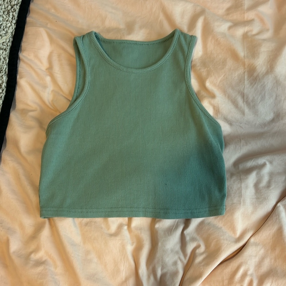 Green, tank top for summer